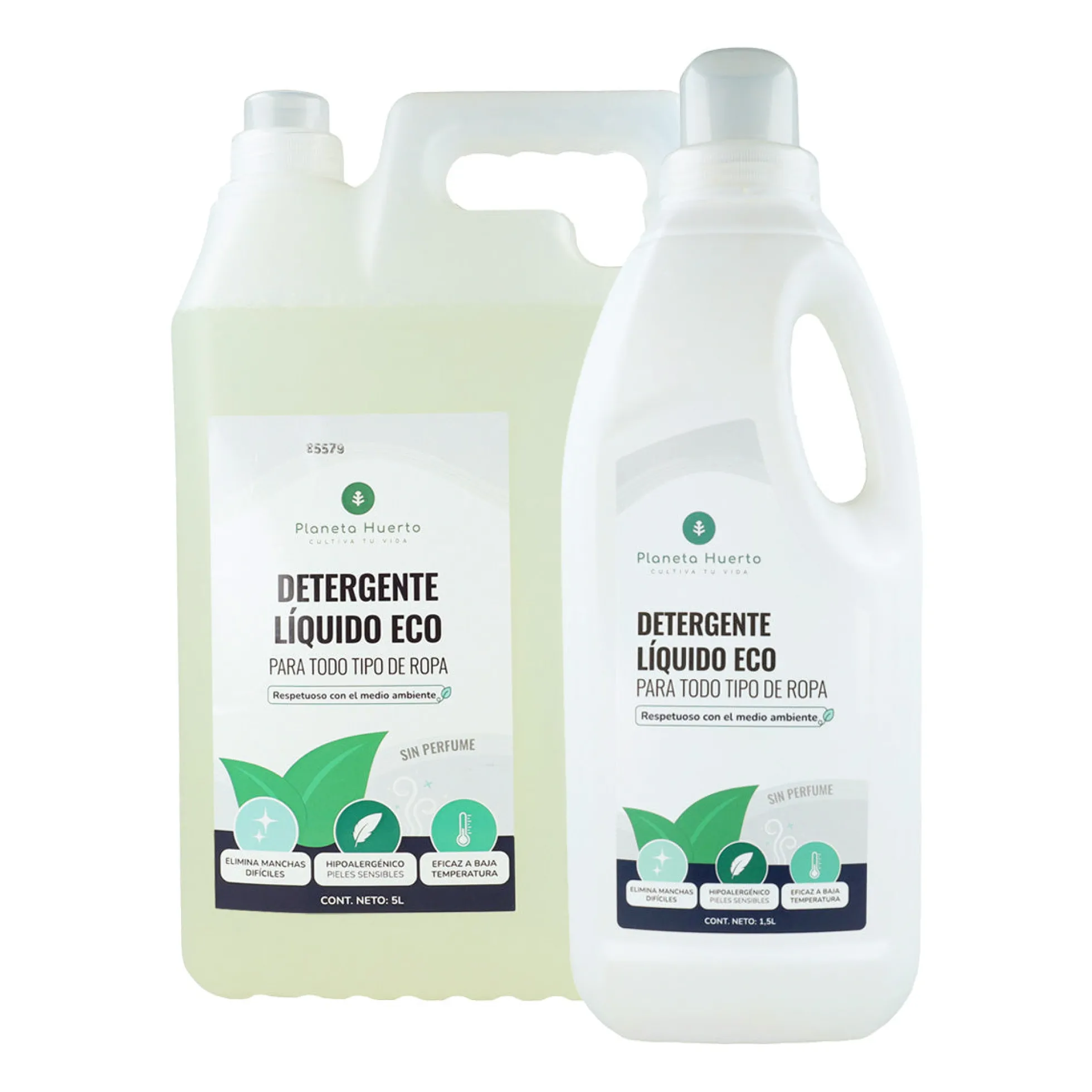 Detergente Líquido Ropa ECO Sín PerfumePlaneta Huerto 1,5 Litros