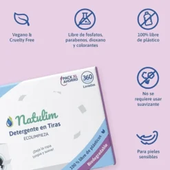 Detergente Tira Natulim Lavanda 360 lavados