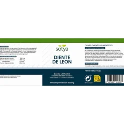 Diente de león Sotya 100 comprimidos de 500mg