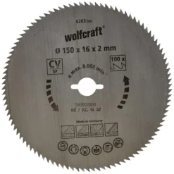 Discos de sierra circular cortes finos Wolfcraft 190 x 16 mm 100 dientes