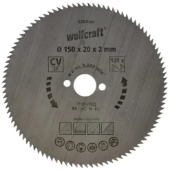 Discos de sierra circular cortes finos Wolfcraft 190 x 16 mm 100 dientes