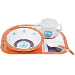 dish set wildlife birdie 5 pzas