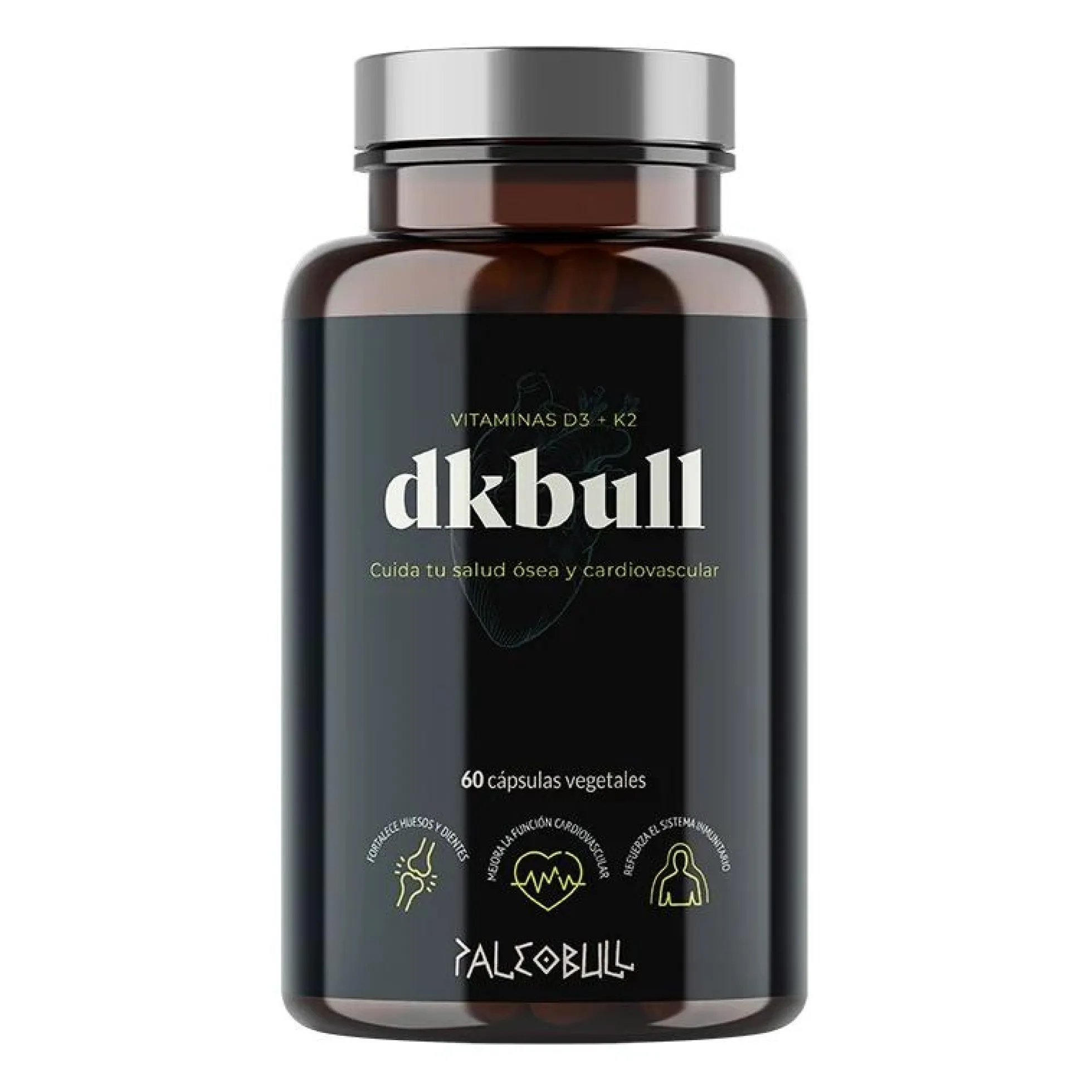 DKbull Vitaminas D3 + K2 Paleobull 60 caps