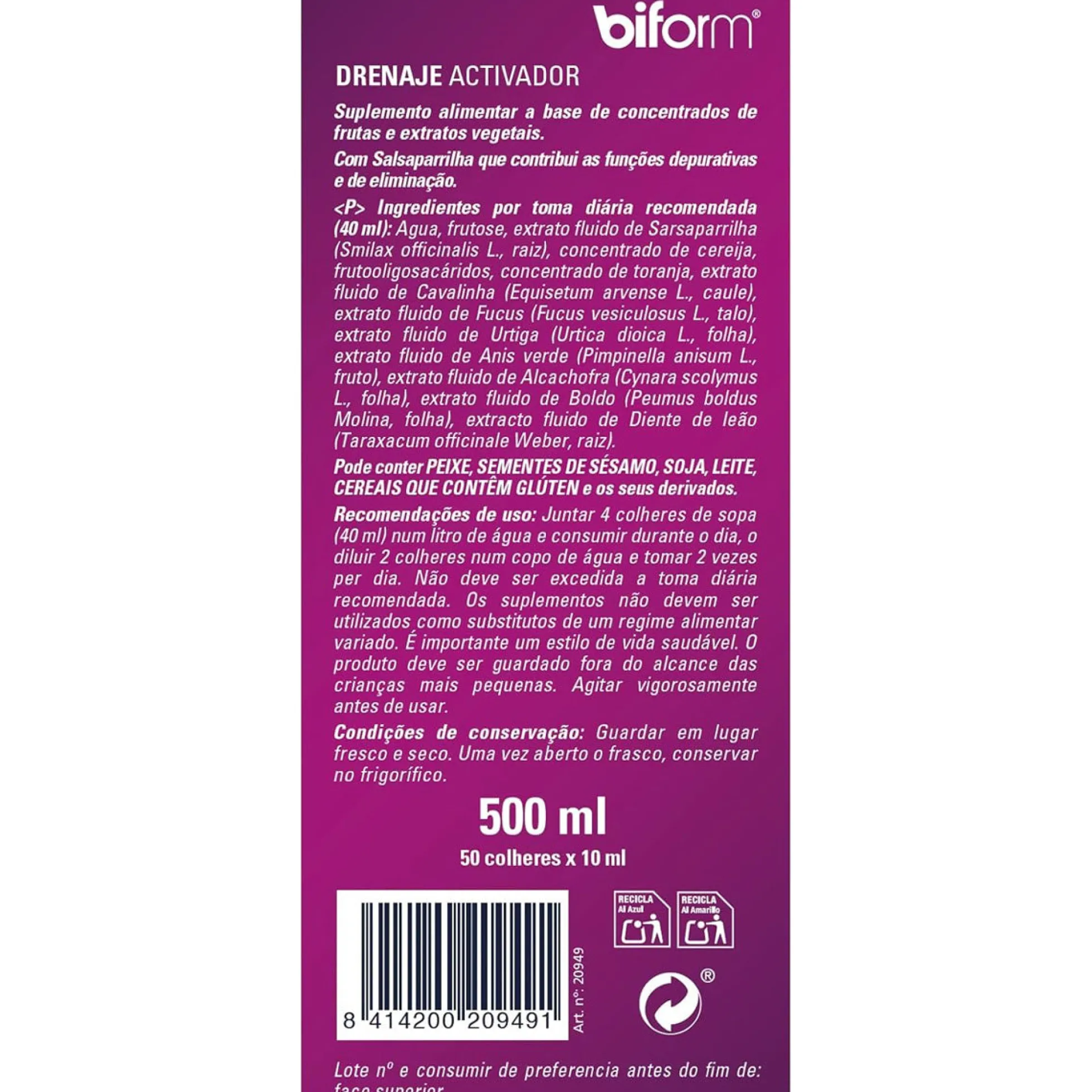Drenaje Activador BIFORM 500ml