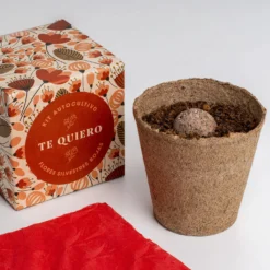 Díselo con Flores "Te Quiero" Kit Cultivo Flores Silvestres Rojas | Regalo Original - Resetea