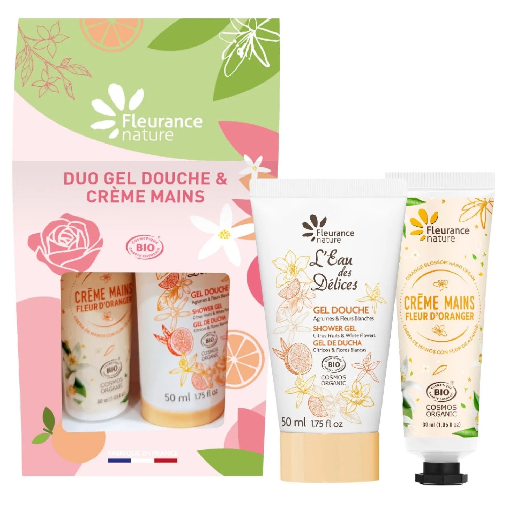Duo Gel Ducha Rosa 50ml + Crema Manos Rosa 30ml