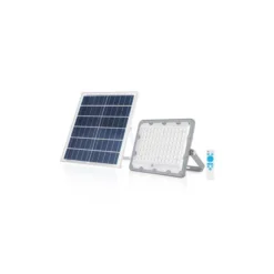 Elbat Foco Solar Led 50w - 1440lm - Luz Fria 6500k - Autonomia Hasta 2 Dias - Control Remoto - Ip67