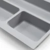 Emuca Cubertero Optima para cajón de cocina, módulo 900 mm, Plástico, Gris