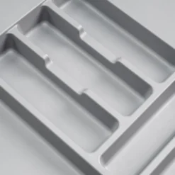Emuca Cubertero Optima para cajón de cocina, módulo 900 mm, Plástico, Gris