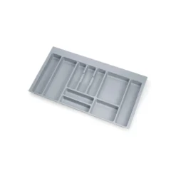 Emuca Cubertero Optima para cajón de cocina, módulo 900 mm, Plástico, Gris