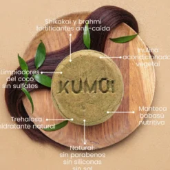 3 en 1 - Gel | Champú | Acondicionador Sólido Con Shikakai Para Fortalecer KUMUI 60gr