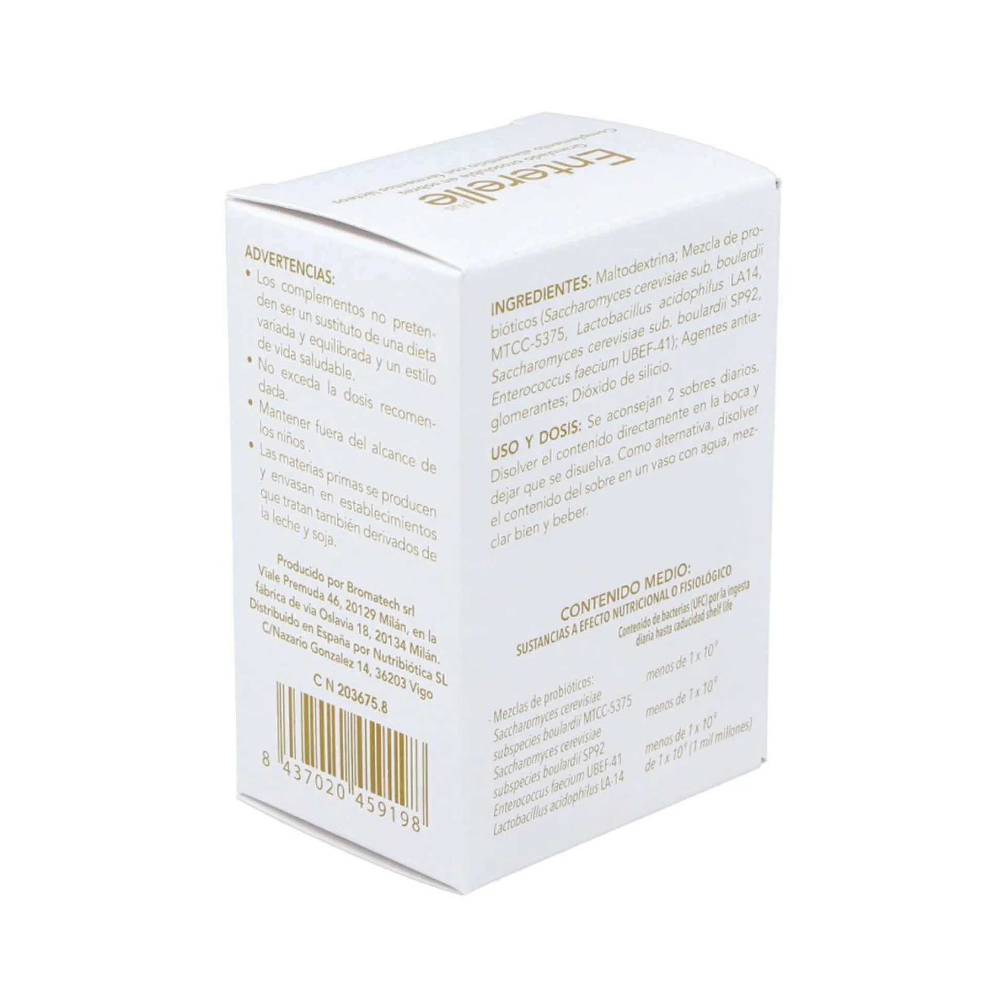 Enterelle plus probiótico Bromatech 24 sobres