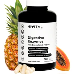 Enzimas digestivas 180 cápsulas veganas Hivital