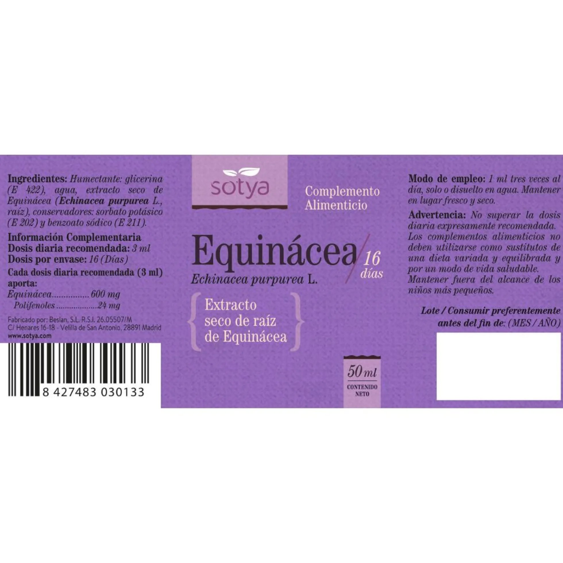 Equinacea 50 Ml Sotya