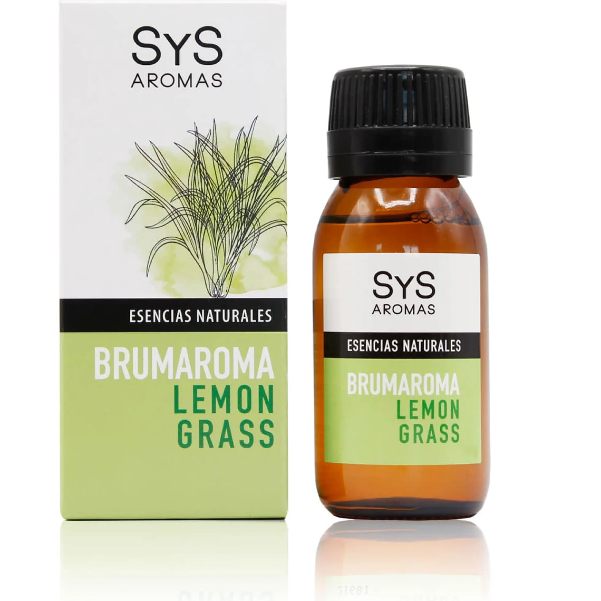Esencia Hidrosoluble Lemongrass SYS Aromas 50 ml | Aroma Cítrico y Fresco | Para Humidificadores y Difusores