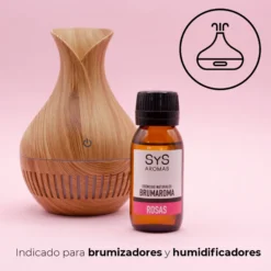 Esencia Hidrosoluble Rosas SYS Aromas 50 ml | Aroma Floral y Delicado | Para Humidificadores y Difusores