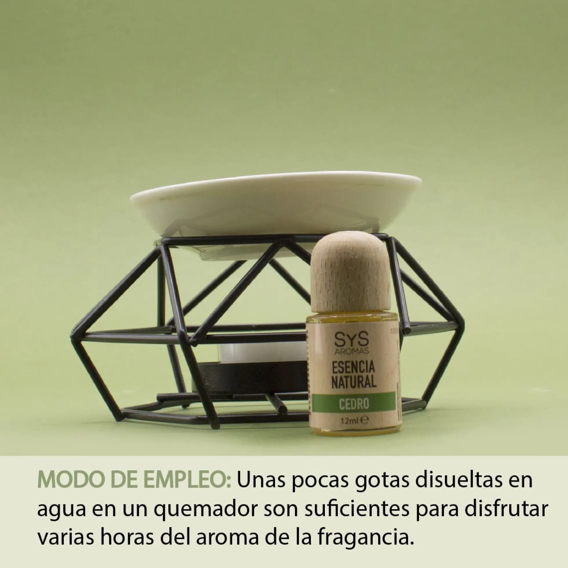 Esencia Natural Cedro SYS Aromas 12 ml | Aroma Oriental y Amaderado | Para Quemadores y Humidificadores