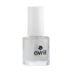 Esmalte Top Coat dorado con purpurina, Avril, 7 ml