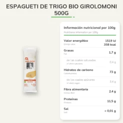 Espagueti de trigo bio Girolomoni 500g