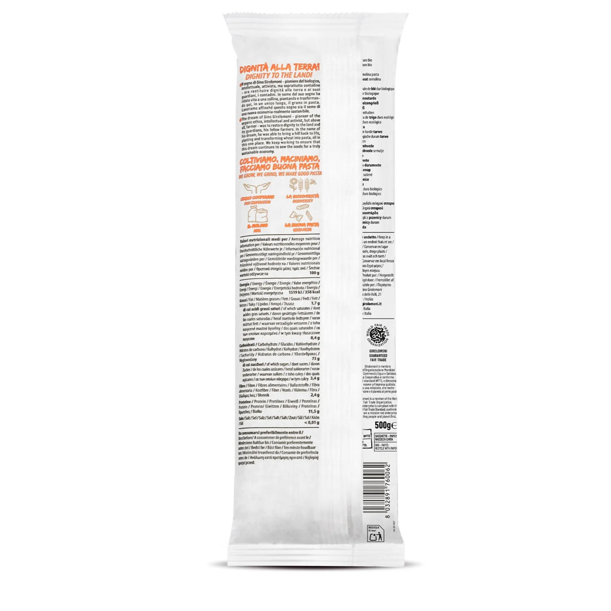 Espagueti de trigo bio Girolomoni 500g