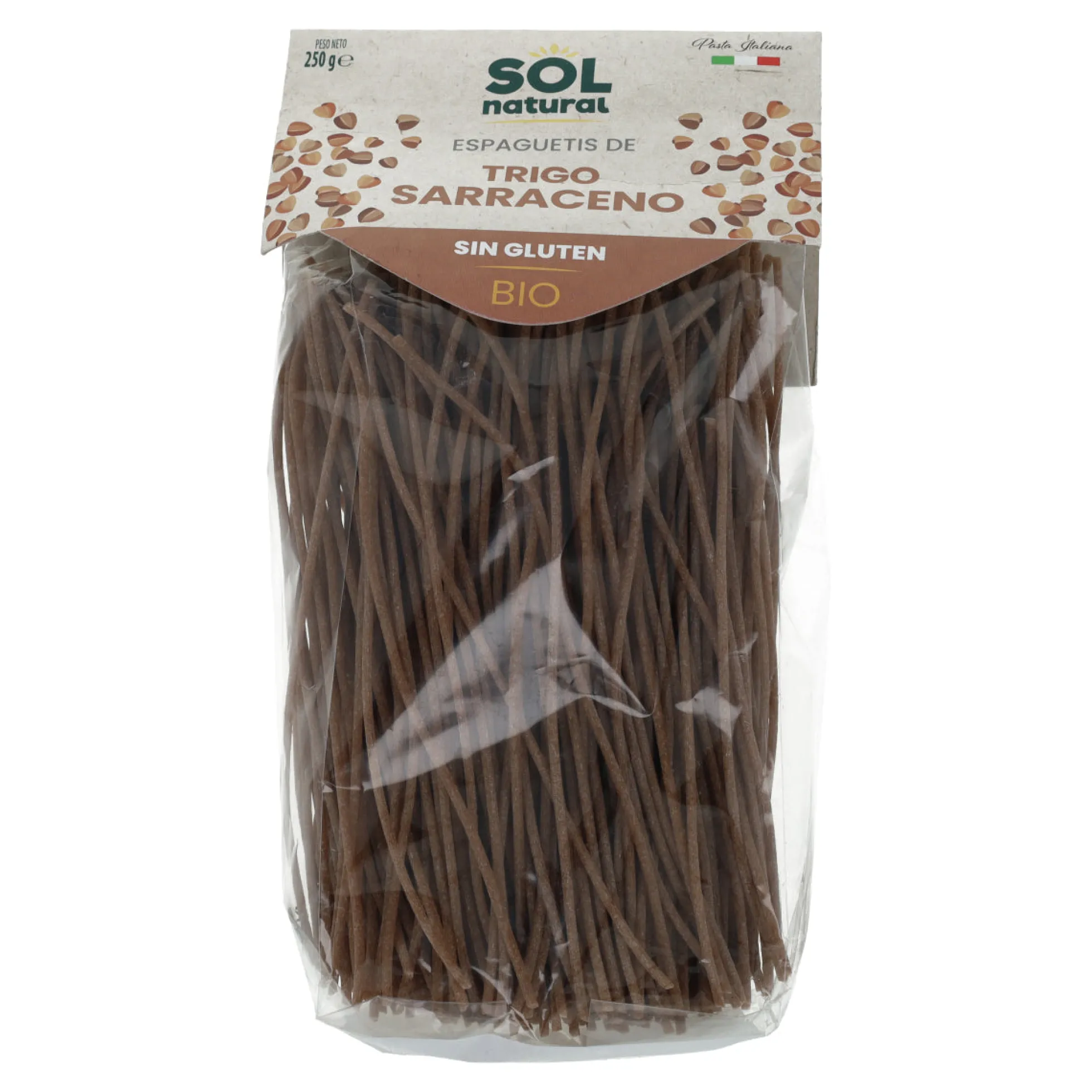 Espagueti de trigo sarraceno sin gluten bio Sol Natural 250 g