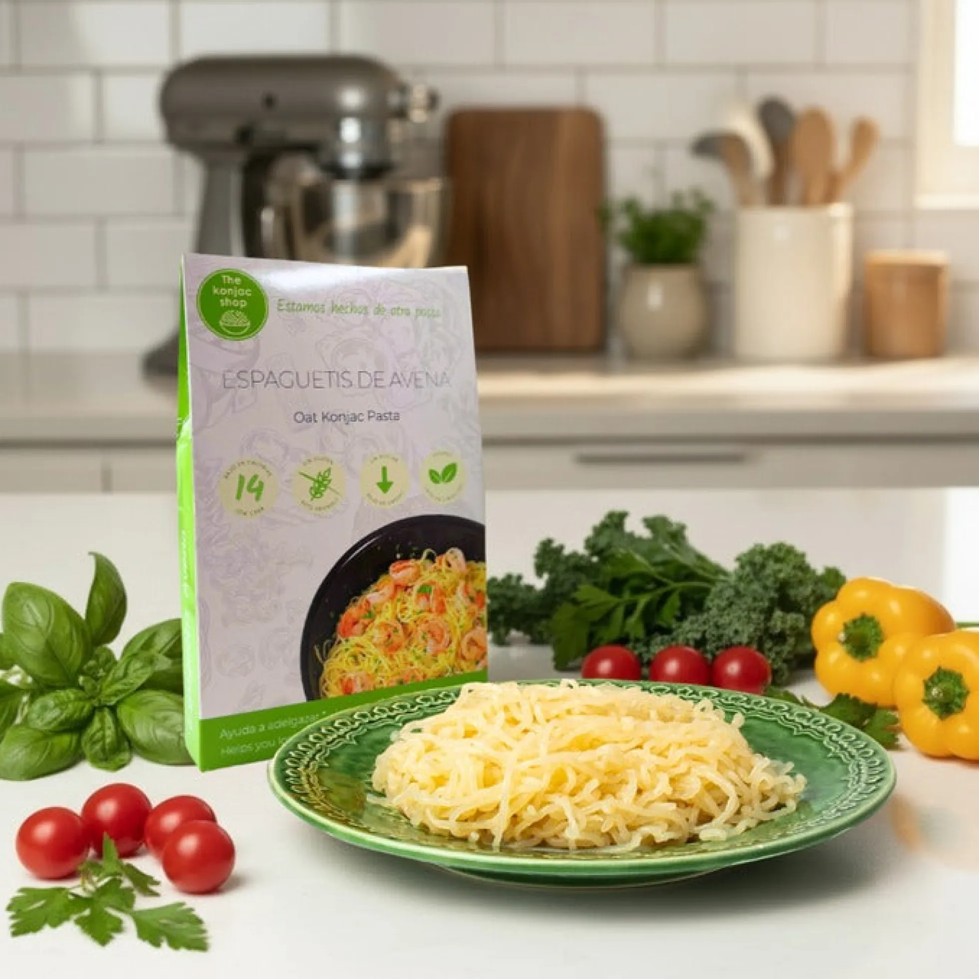 Espaguetis de Konjac y Avena Sin gluten The Konjac Shop 200g