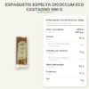 Espaguetis Espelta DICOCCUM ECO Castagno 500 g