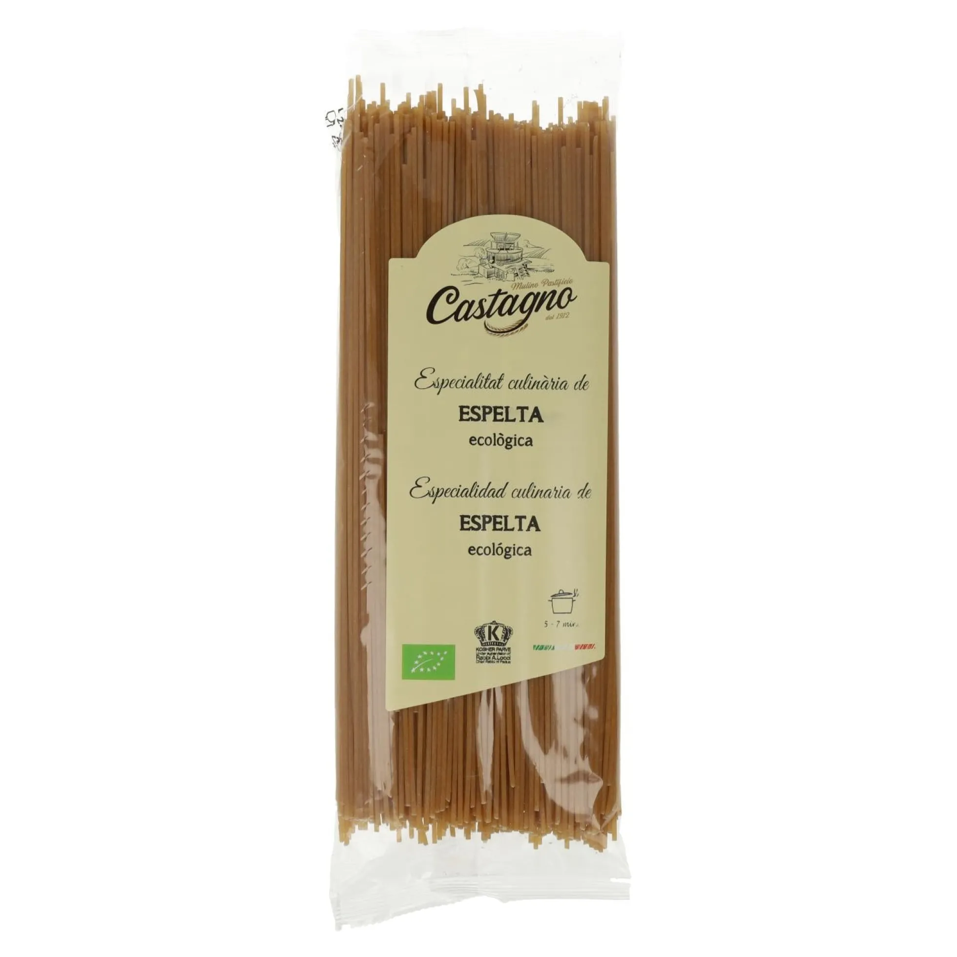 Espaguetis Espelta DICOCCUM ECO Castagno 500 g