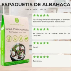 Espaguetis konjac albahaca The Konjac Shop 270g