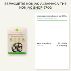 Espaguetis konjac albahaca The Konjac Shop 270g