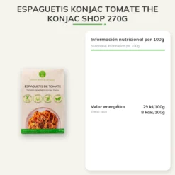 Espaguetis konjac tomate The Konjac Shop 270g