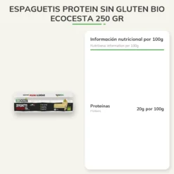Espaguetis Protein sin gluten BIO Ecocesta 250 gr