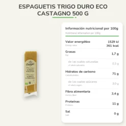 Espaguetis Trigo Duro ECO Castagno 500 g