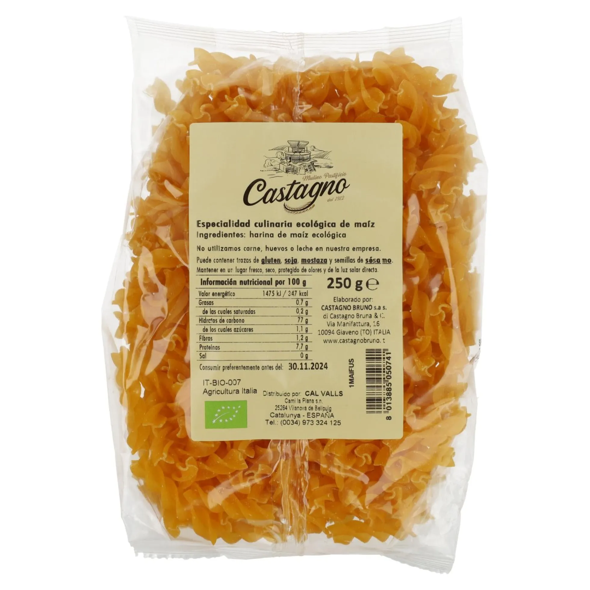 Espirales Maíz ECO Castagno 250 g