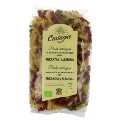 Espirales Tricolor con Remolacha y Albahaca ECO Castagno 500 g