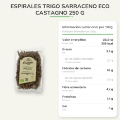Espirales Trigo Sarraceno ECO Castagno 250 g