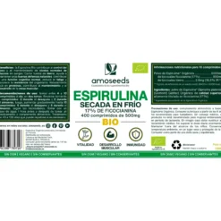 Espirulina Bio, 17% Ficocianina | 400 Comprimidos