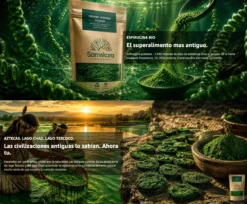 Espirulina En Polvo Bio - 500g | Superalimento Ecológico Vegano Para Batidos, Smoothies Y Zumos, Sin Azúcares Añadidos