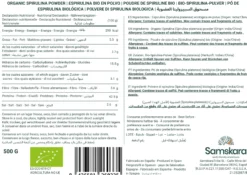 Espirulina En Polvo Bio - 500g | Superalimento Ecológico Vegano Para Batidos, Smoothies Y Zumos, Sin Azúcares Añadidos