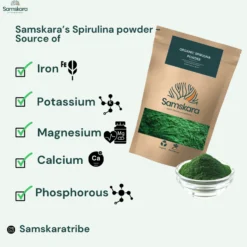 Espirulina En Polvo Bio - 500g | Superalimento Ecológico Vegano Para Batidos, Smoothies Y Zumos, Sin Azúcares Añadidos