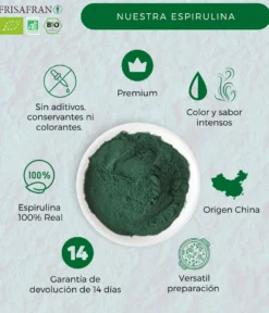 Espirulina En Polvo Ecológica - Calidad Y Sabor | Frisafran 100 G