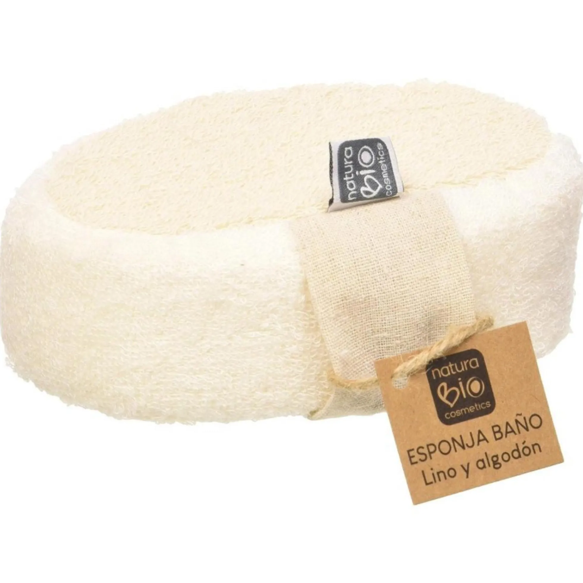 Esponja de baño lino y algodón Naturabio