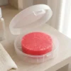 4 Esponjas Jabonosas Varios Usos. Aroma Fresa. Ideal Para Viaje O Gym. Todo Tipo De Piel. Con Aceite De Rosa Mosqueta