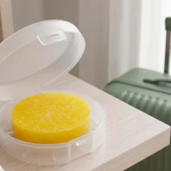 6 Esponjas Jabonosas Varios Usos. Aroma Piña. Ideal Para Viaje O Gym. Apta Todo Tipo De Piel. Con Aceite De Argán