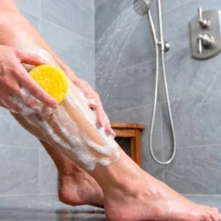 4 Esponjas Jabonosas Varios Usos. Aroma Piña. Ideal Para Viaje O Gym. Apta Todo Tipo De Piel. Con Aceite De Argán
