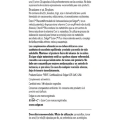 Ester C plus Vitamina Cde 500mgSolgar 100 cápsulas vegetales