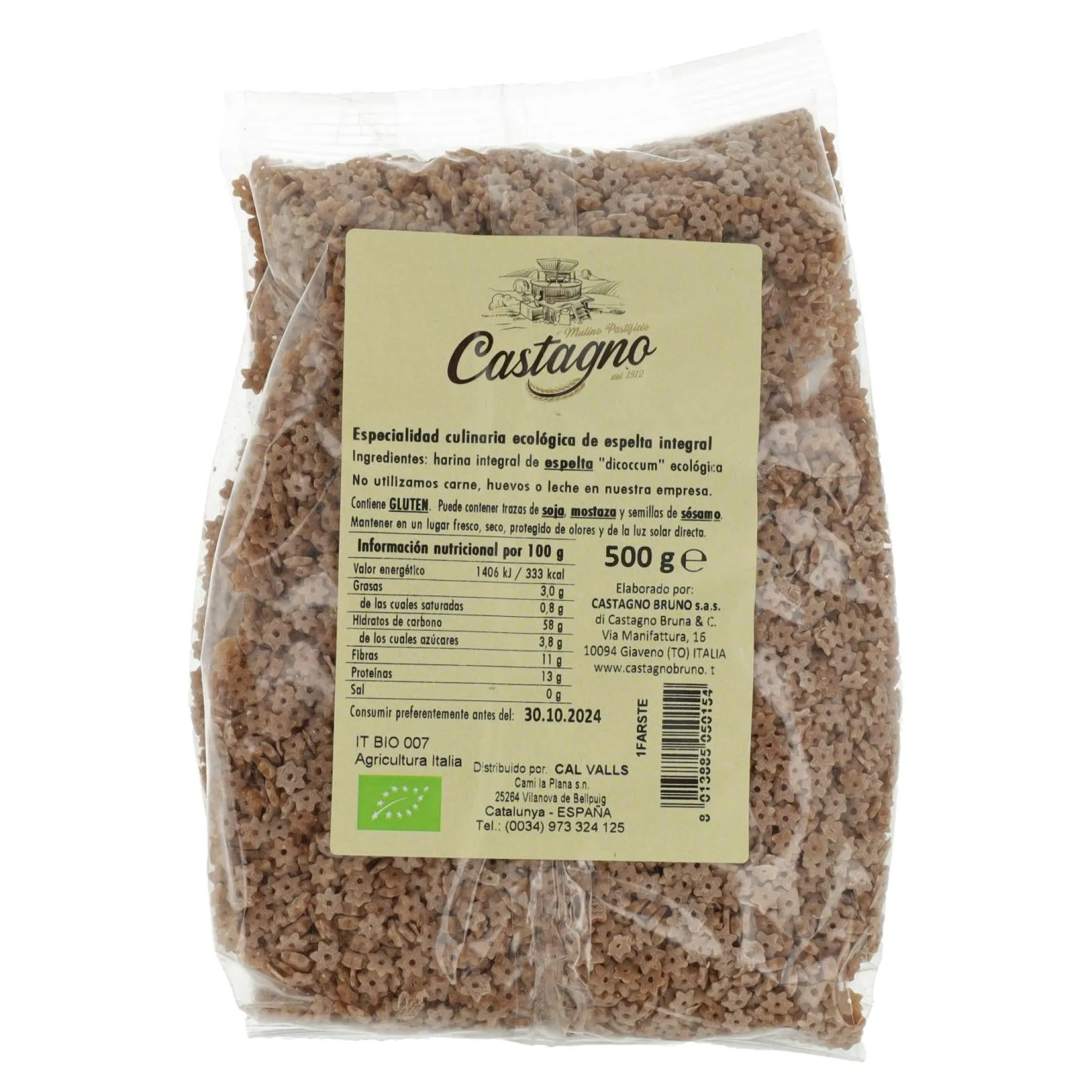 Estrellitas Espelta Integral DICOCCUM ECO Castagno 500 g