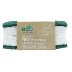2 estropajos con esponja vegetal Eco Friendly Kerkom