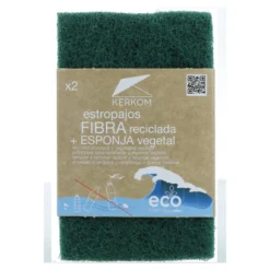 2 estropajos con esponja vegetal Eco Friendly Kerkom