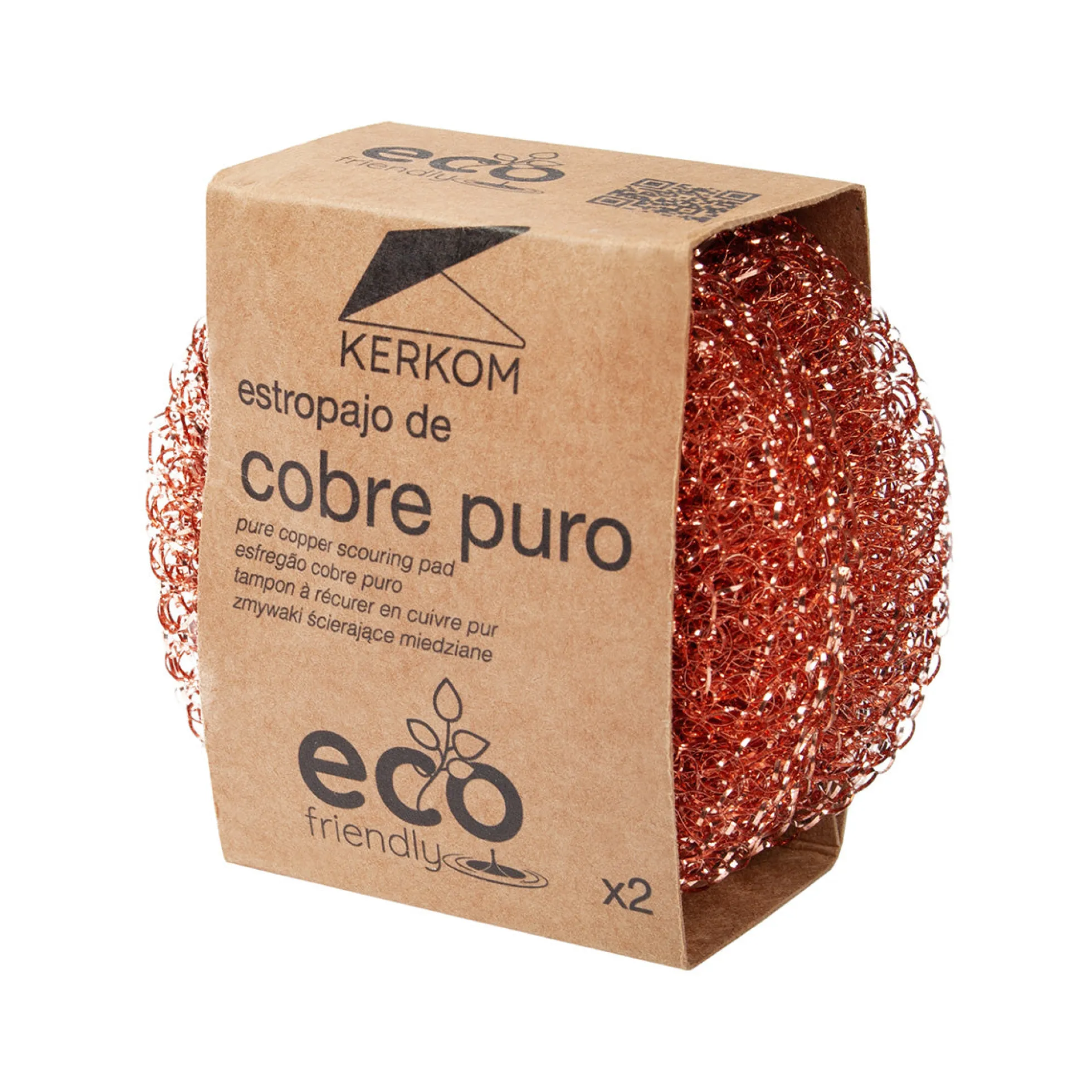 10 Estropajos de cobre puro Eco Friendly Kerkom (5 Packs de 2)